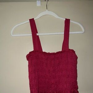 American Eagle Outfitters Hot Pink Smocked Top